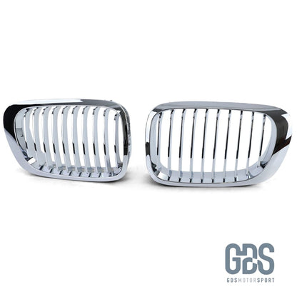 2 Grilles de calandre CHROME BMW serie 3 E46 PH1 1999 a 2003 COUPE / CABRIOLET - Calandres - GDS Motorsport