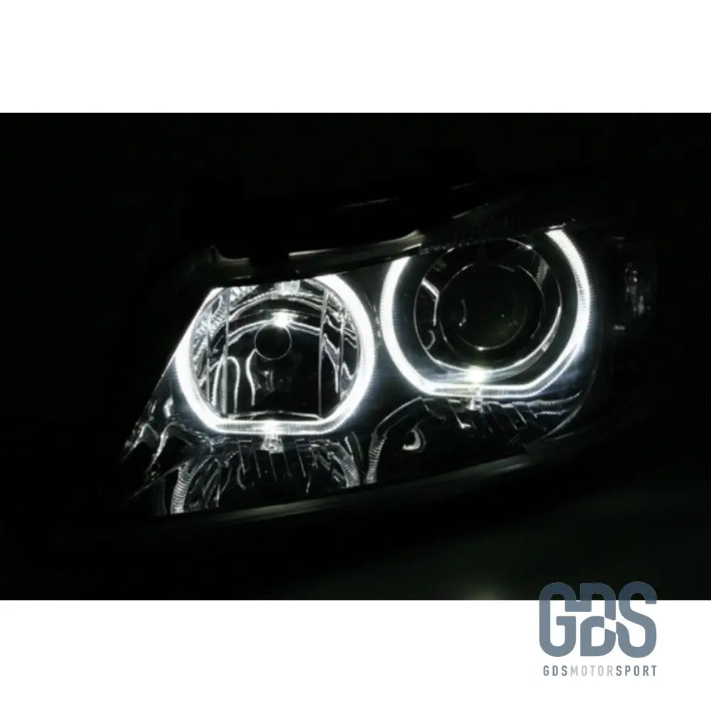 Phares Angel Eyes LED Blanc BMW E90 / E91 de 2005 a 2011 H7/H7 - PHARES FEUX - GDS Motorsport