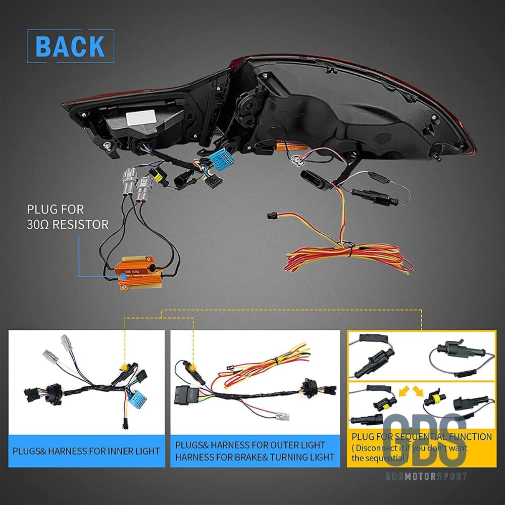 Feux arrières OLED 3D Dynamique light bar pour BMW Série 4 F32/ F33/ F36 Fumé noir - Éclairage de véhicule - GDS Motorsport
