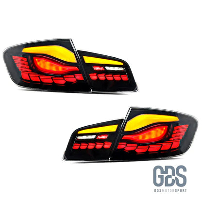 Feux arrières Fond Noir OLED 3D Dynamique light bar pour BMW Série 5 F10 - Éclairage de véhicule - GDS Motorsport
