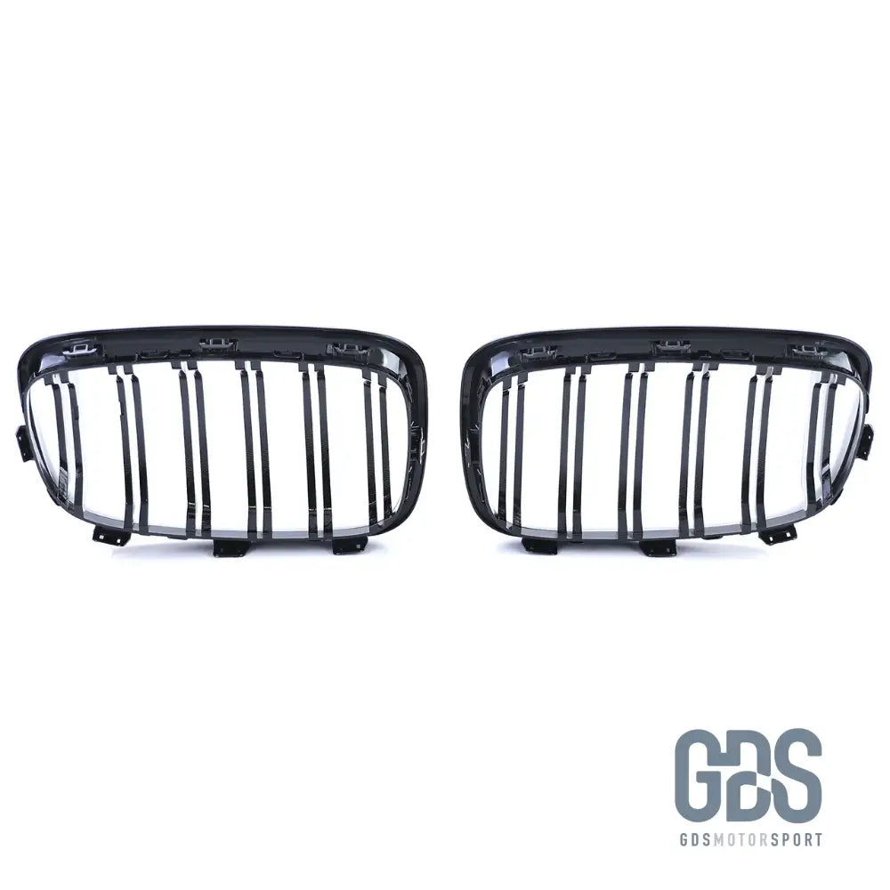 2 Grilles de calandre Noir Brillant double lame BMW série 1 F20 F21 Ph - Calandres - GDS Motorsport