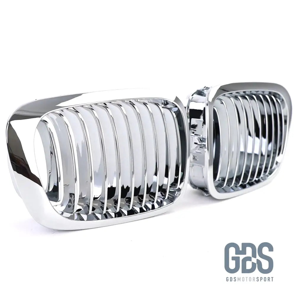 2 Grilles de calandre CHROME BMW serie 3 E46 PH1 1999 a 2003 COUPE / CABRIOLET - Calandres - GDS Motorsport
