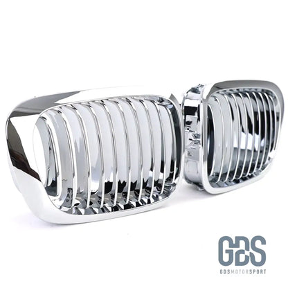 2 Grilles de calandre CHROME BMW serie 3 E46 PH1 1999 a 2003 COUPE / CABRIOLET - Calandres - GDS Motorsport