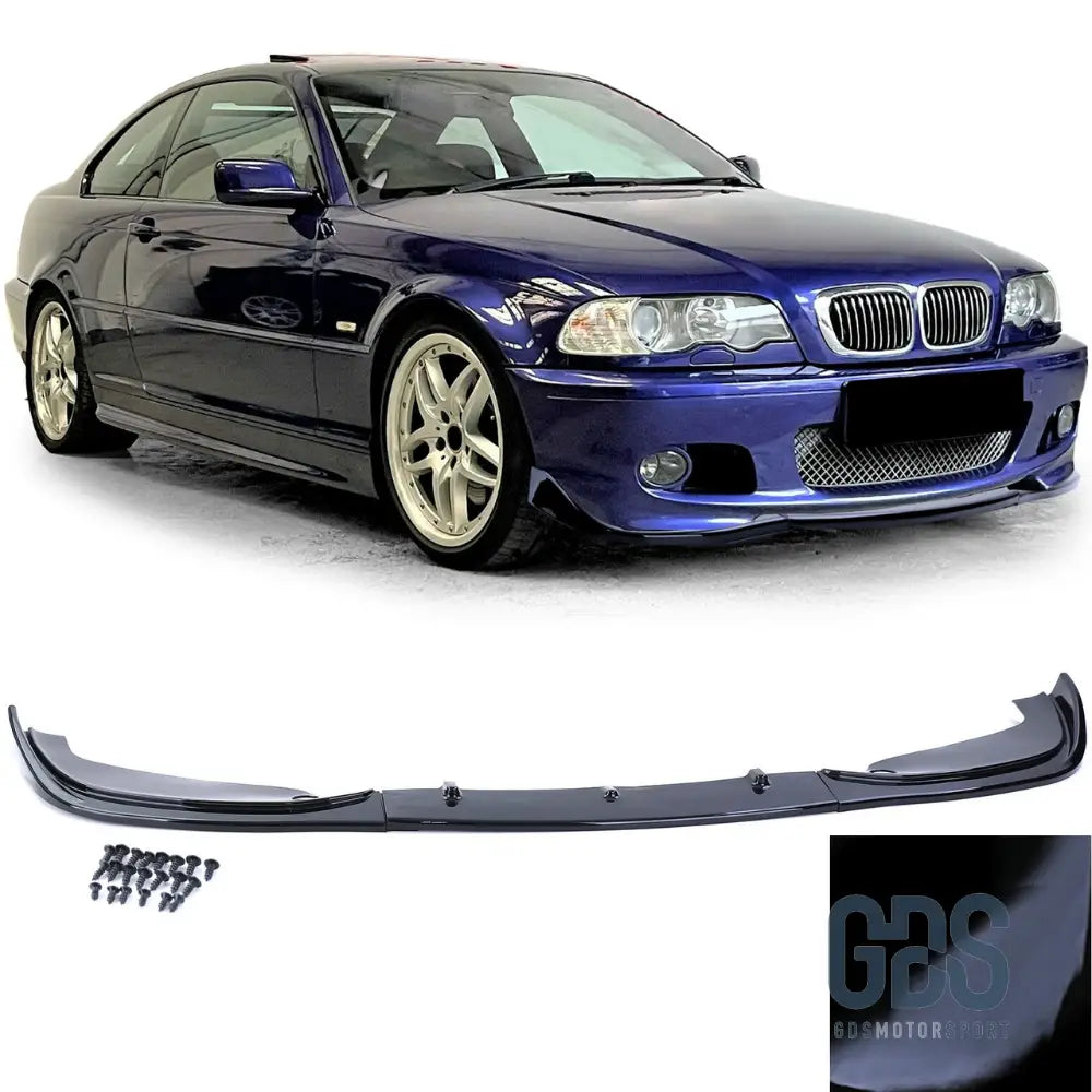 Lame M Performance Noir Brillant pour Pare choc avant look M2 BMW E46 - Choc kit carrosserie - GDS Motorsport