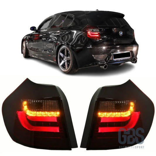 Feux arrière à led fumé noir pour bmw série 1 e87 e81 — phase et 2 - arriere