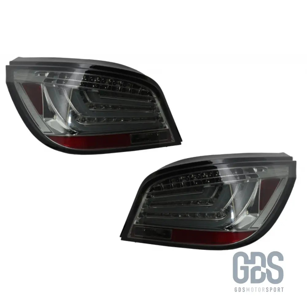 Feux arrière barre full led fond noir bmw série 5 e60 berline — phase 1 (2003-2007) - arriere