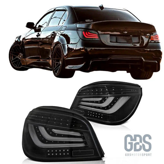 Feux arrière barre full led fond noir bmw série 5 e60 berline — phase 2 lci (2007-2010) - arriere