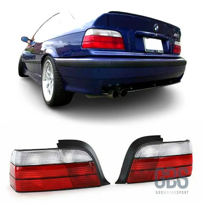 Feux arrière bmw e36 style m3 rouge et blanc pour coupé / cabriolet - arriere