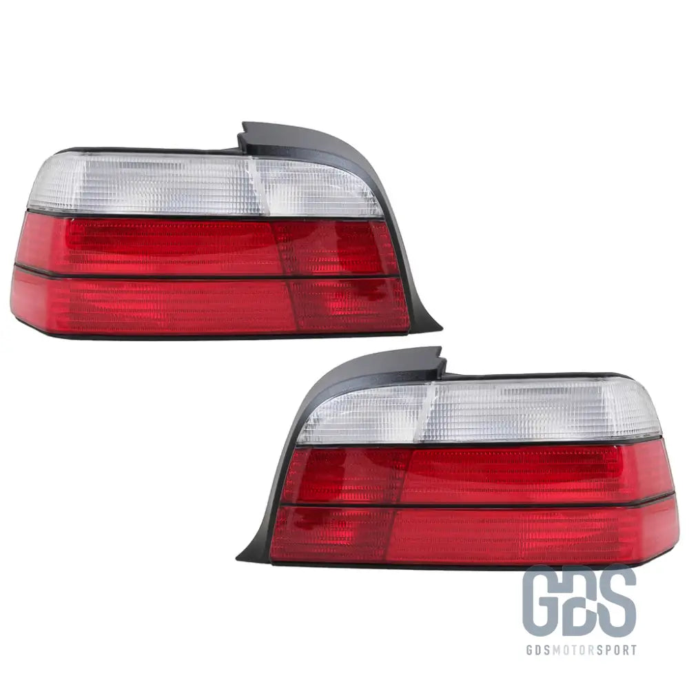 Feux arrière bmw e36 style m3 rouge et blanc pour coupé / cabriolet - arriere