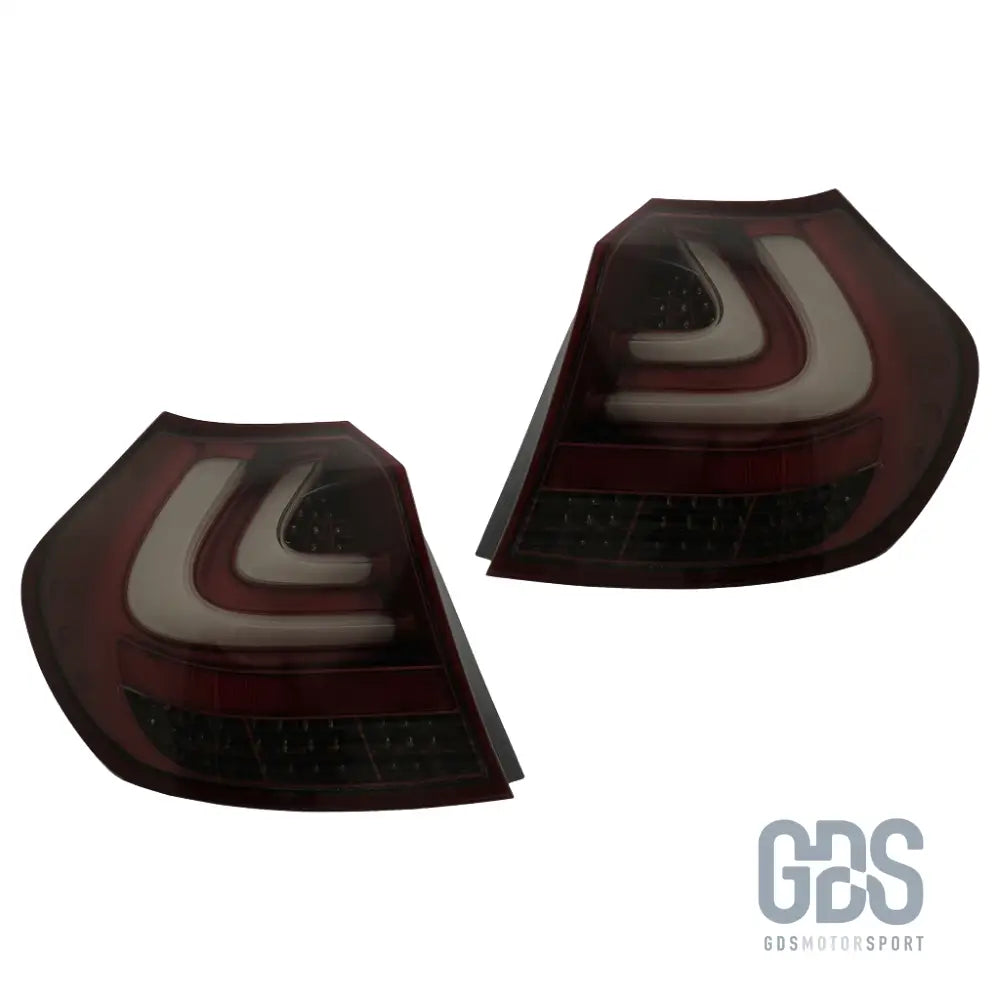Feux arriere bmw e87/81 ful led phase 1 fond rouge