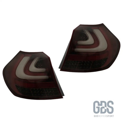 Feux arriere bmw e87/81 ful led phase 1 fond rouge
