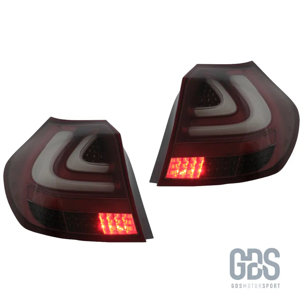 Feux arriere bmw e87/81 ful led phase 1 fond rouge