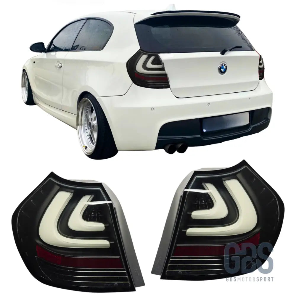 Feux arrière full led phase 1 fond noir pour bmw série e87 e81 - arriere
