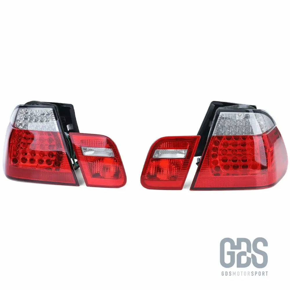Feux arrière full led rouge clair pour bmw série 3 e46 berline 1998 à 2005 - arriere