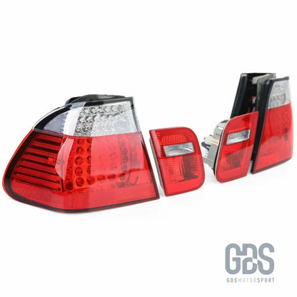 Feux arrière full led rouge clair pour bmw série 3 e46 berline 1998 à 2005 - arriere