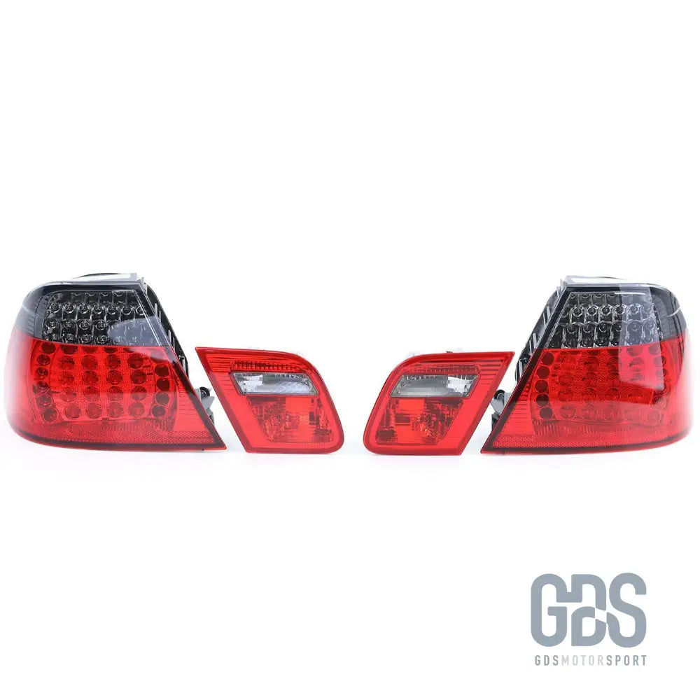 Feux arrière full led rouge fumé noir pour bmw série 3 e46 coupé 1999 à 2006 - arriere