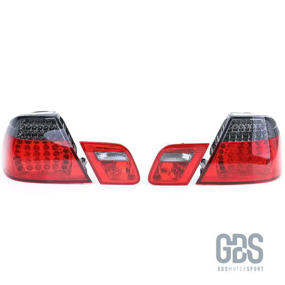 Feux arrière full led rouge fumé noir pour bmw série 3 e46 coupé 1999 à 2006 - arriere