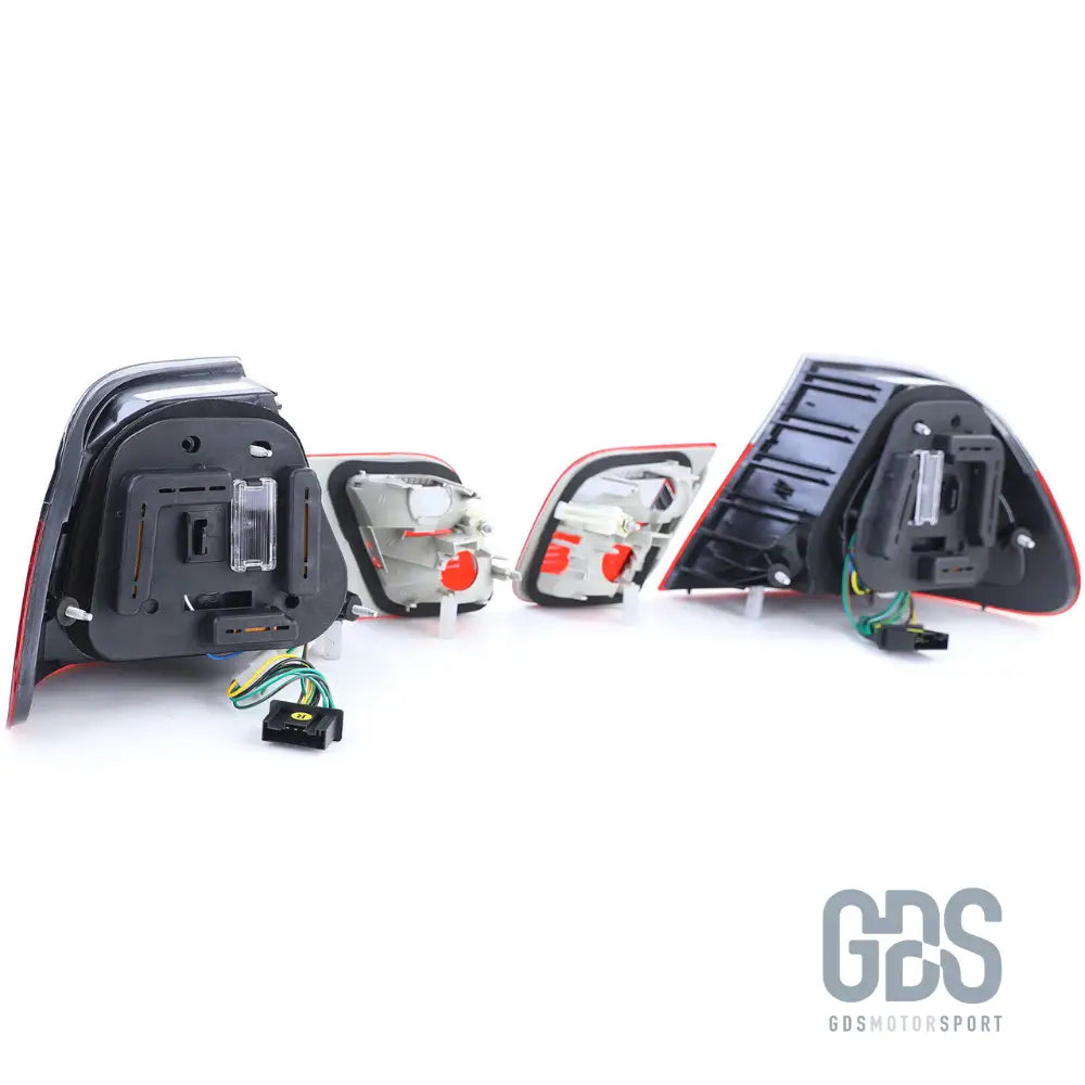 Feux arrière full led rouge fumé noir pour bmw série 3 e46 coupé 1999 à 2006 - arriere