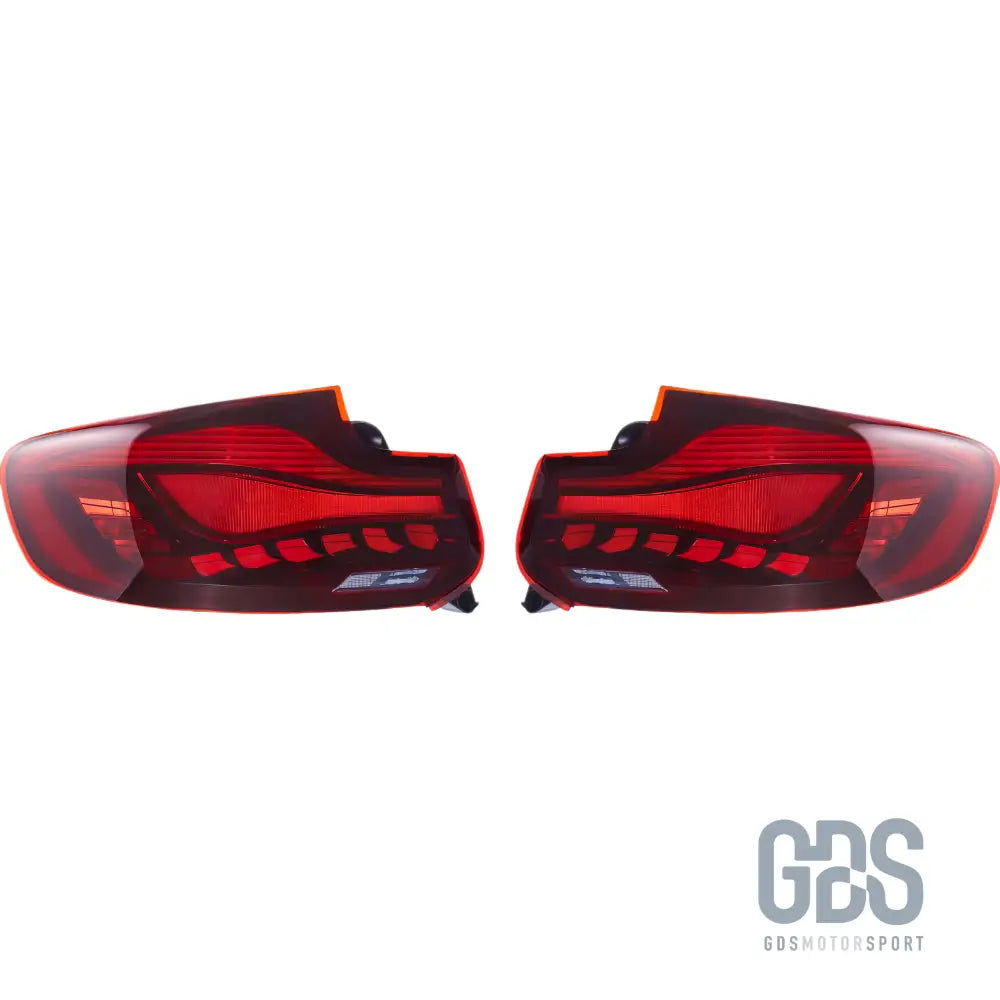 Feux arrière led barre lumineuse rouge fumé pour bmw série 2 f22 f23 et m2 f87 - arriere