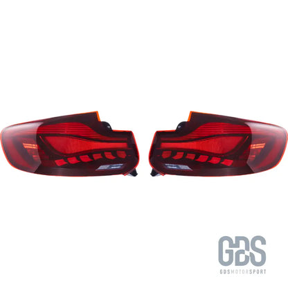 Feux arrière led barre lumineuse rouge fumé pour bmw série 2 f22 f23 et m2 f87 - arriere