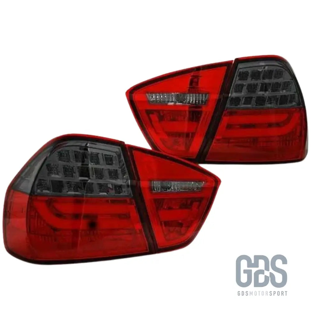 Feux arrière led light bar bmw série 3 e90 phase 1 look lci 2 fumé noir - arriere