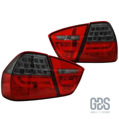 Feux arrière led light bar bmw série 3 e90 phase 1 look lci 2 fumé noir - arriere