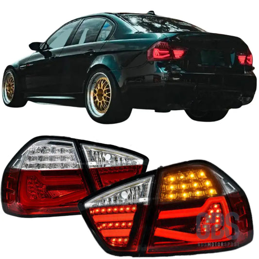 Feux arrière led light bar bmw série 3 e90 phase 1 rouge et blanc - arriere