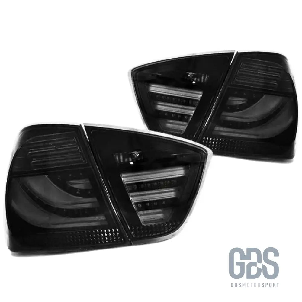 Feux arrière led light bar bmw série 3 e91 touring phase 1 look lci 2 fond noir - arriere