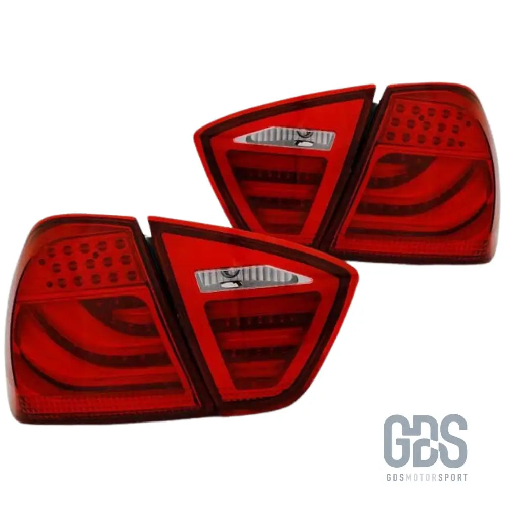 Feux arrière led light bar bmw série 3 e91 touring phase 1 look lci 2 rouge - arriere