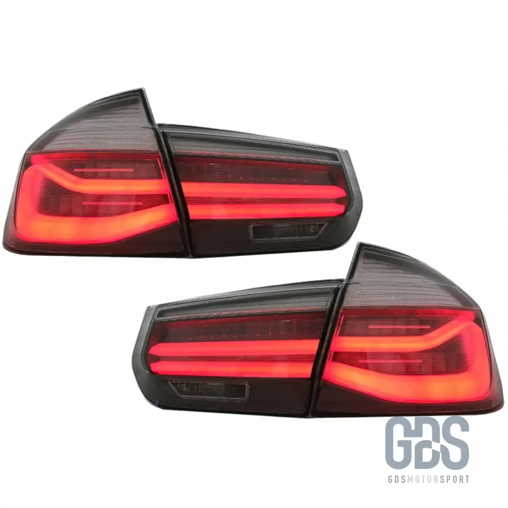 Feux arrière led light bar dynamique fond noir pour bmw série 3 f30 - arriere