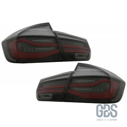 Feux arrière led light bar dynamique fond noir pour bmw série 3 f30 - arriere