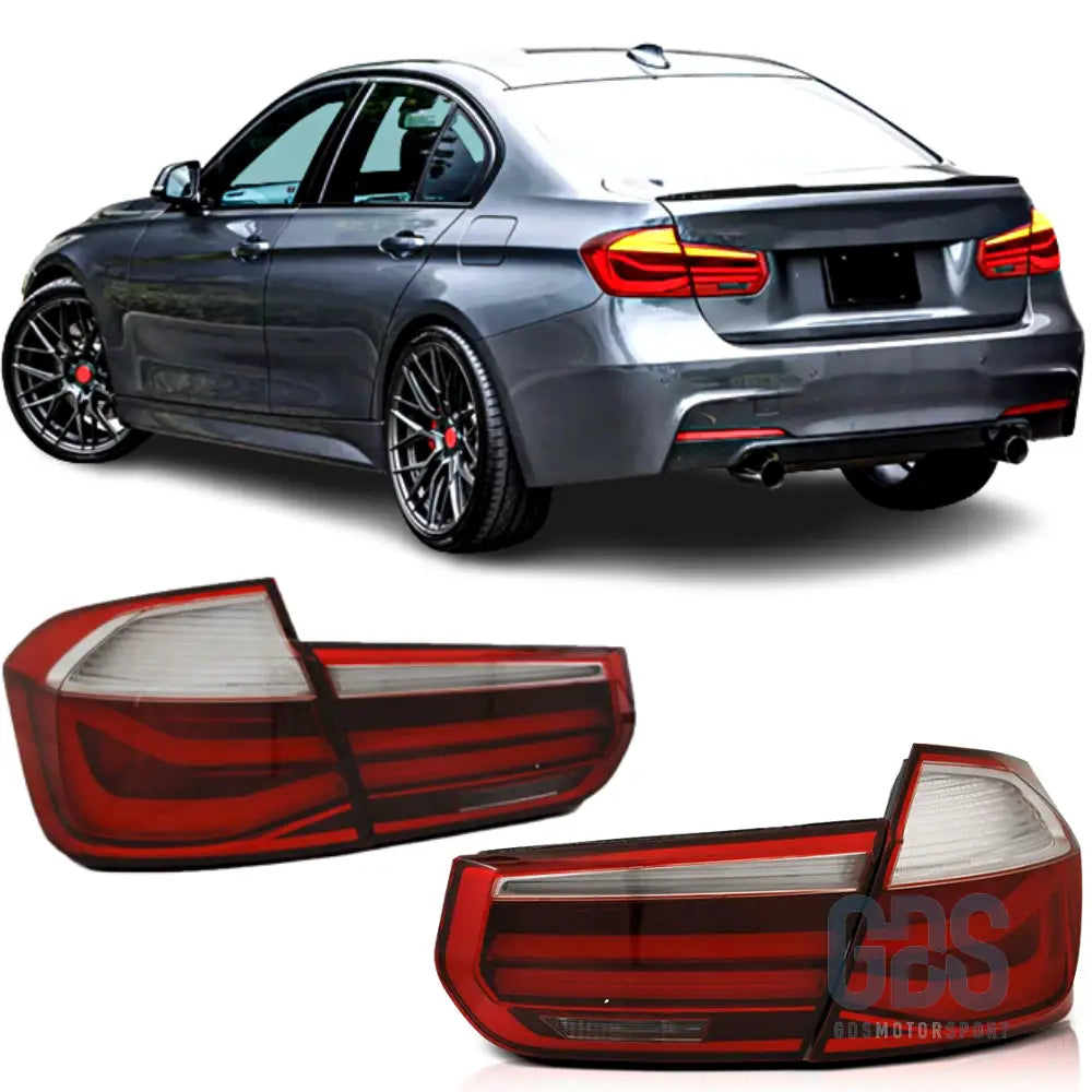 Feux arrière led light bar dynamique rouge et blanc pour bmw série 3 f30 - arriere