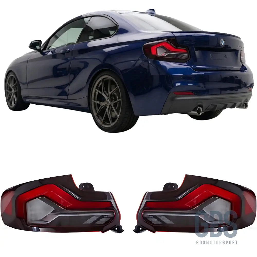 Feux arrière led look g42 rouge et noir pour bmw série 2 f22 f23 m2 f87 - arriere