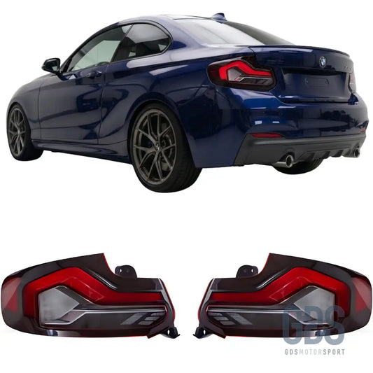 Feux arrière led look g42 rouge et noir pour bmw série 2 f22 f23 m2 f87 - arriere