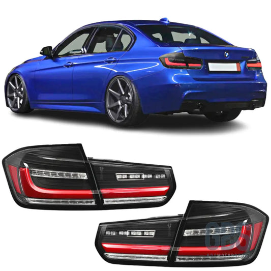 Feux arrière look g20 full led fond noir pour bmw série 3 f30 - arriere
