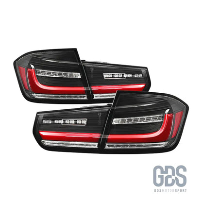 Feux arrière look g20 full led fond noir pour bmw série 3 f30 - arriere