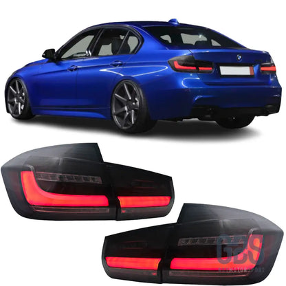 Feux arrière look g20 full led fumé noir pour bmw série 3 f30 - arriere