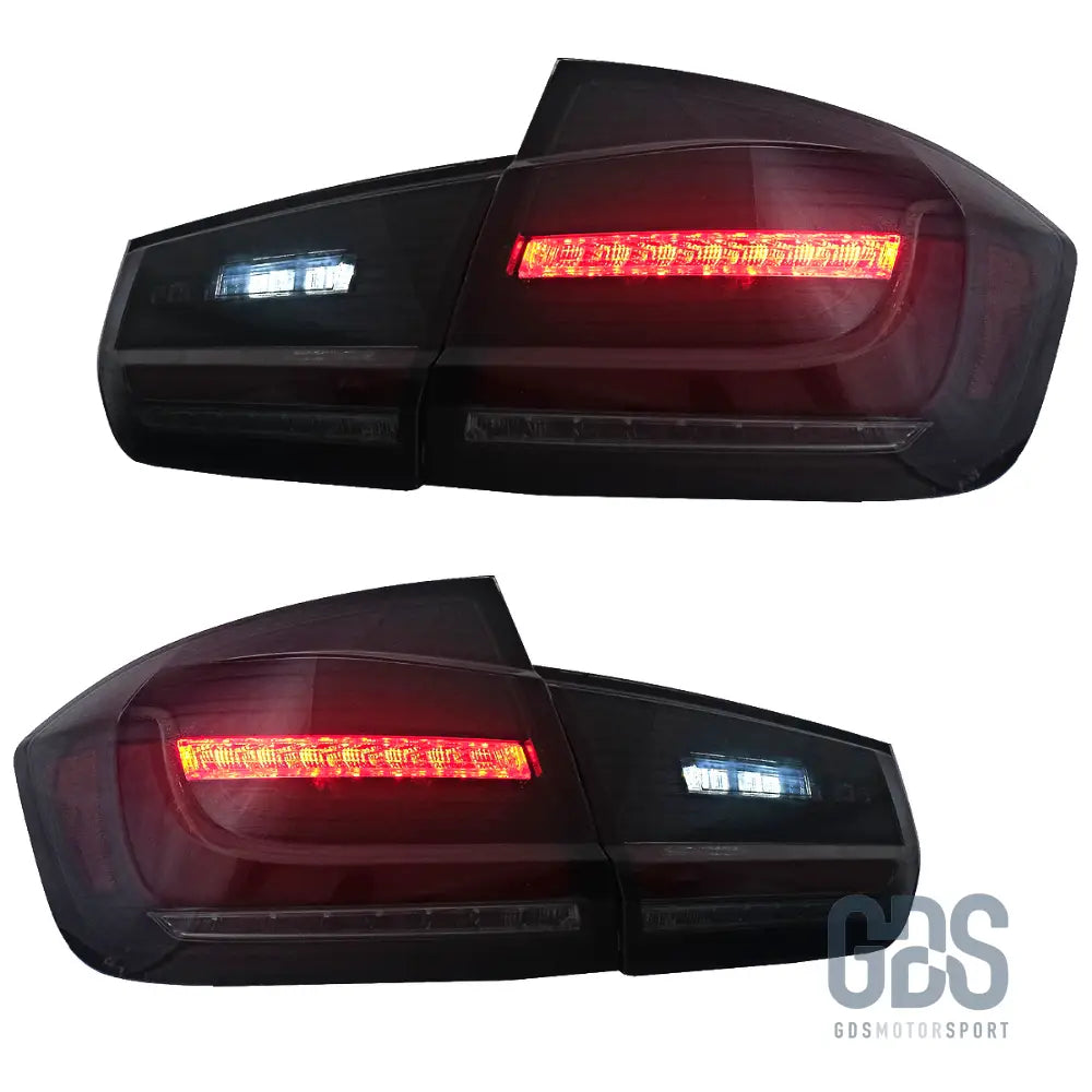 Feux arrière look g20 full led fumé noir pour bmw série 3 f30 - arriere