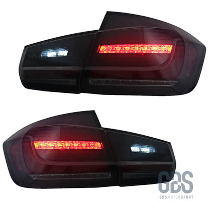 Feux arrière look g20 full led fumé noir pour bmw série 3 f30 - arriere
