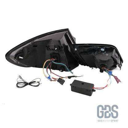 Feux arrière look g30 full led fond noir vitre fumé pour bmw série 5 f10 berline - arriere