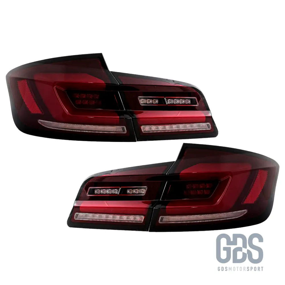 Feux arrière look g30 full led rouge fumé noir pour bmw série 5 f10 berline - arriere