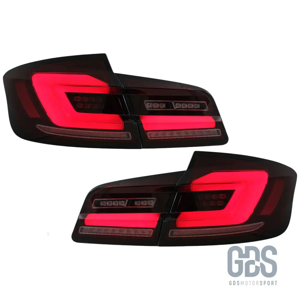 Feux arrière look g30 full led rouge fumé noir pour bmw série 5 f10 berline - arriere