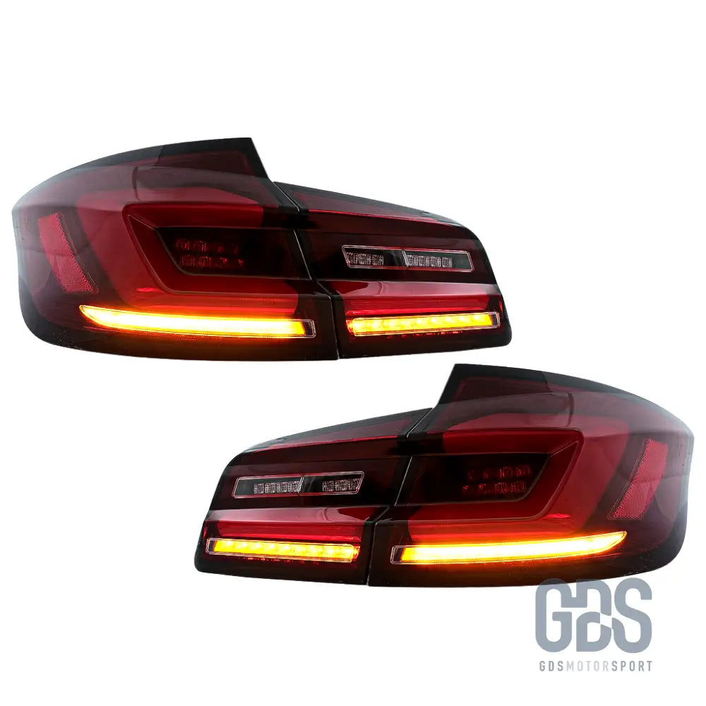 Feux arrière look g30 full led rouge fumé noir pour bmw série 5 f10 berline - arriere