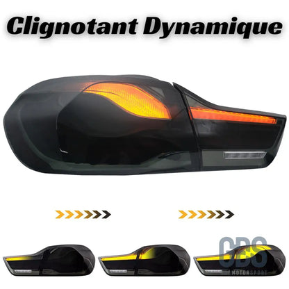 Feux arrière oled 3d dynamique light bar pour bmw série 4 f32 f33 f36 m4 f82 f83 - fumé noir - arriere