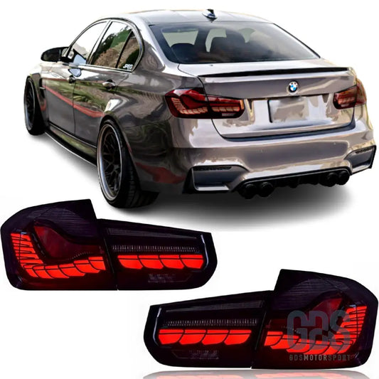 Feux arrière oled 3d dynamique light bar fumé noir pour bmw série 3 f30 - arriere