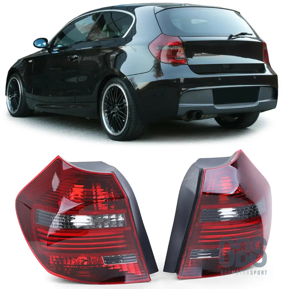 Feux arrière type lci à led fumé noir pour bmw série 1 e87 e81 — phase 2 (xénon) - arriere