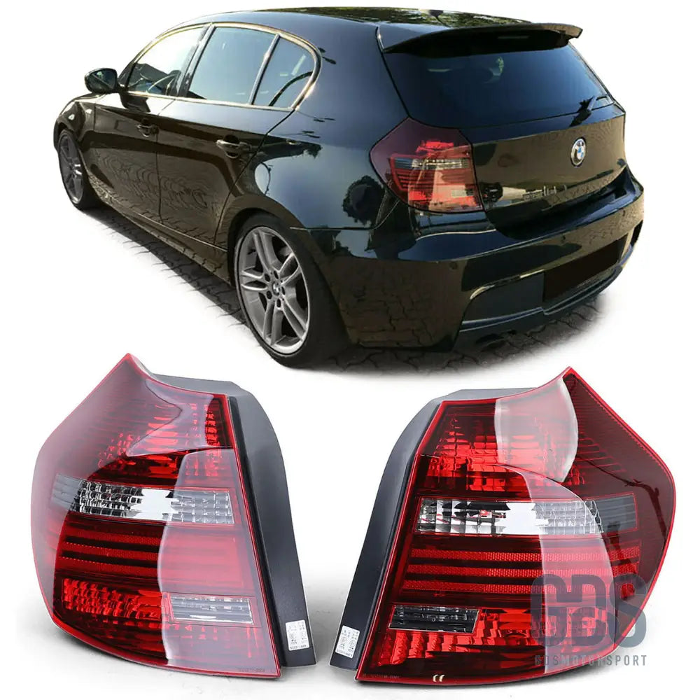 Feux arrière type lci fumé noir pour bmw série 1 e87 e81 — phase 2 (sans xénon) - arriere