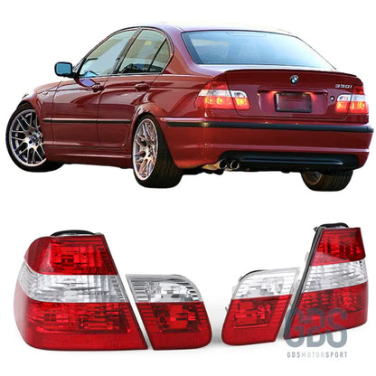 Feux arrières cristal blanc pour bmw série 3 e46 berline phase 2 de 2001/2005 - arriere