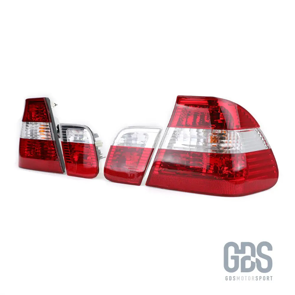 Feux arrières look phase 2 pour bmw série 3 e46 berline 1 de 1998/2001 - arriere