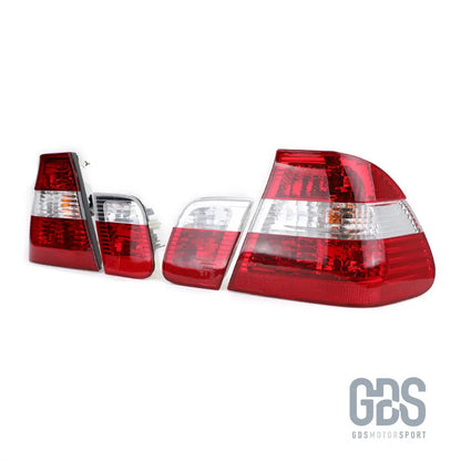 Feux arrières look phase 2 pour bmw série 3 e46 berline 1 de 1998/2001 - arriere